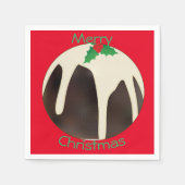 Lawn Bowls Christmas Pudding, Serviette (Vorderseite)