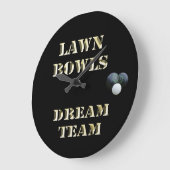 Lawn Bowls Dream Team, Große Wanduhr (Winkel)