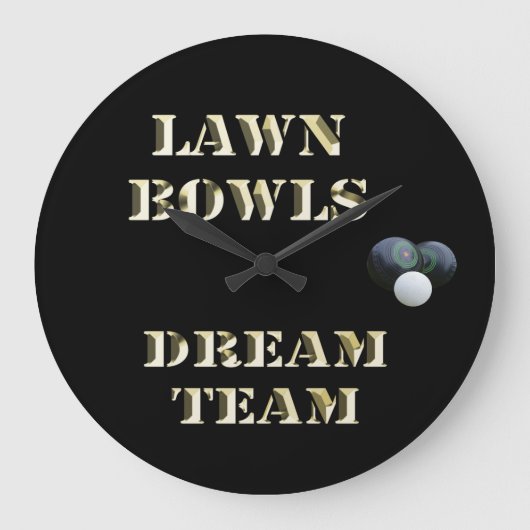 Lawn Bowls Dream Team, Große Wanduhr (Vorderseite)