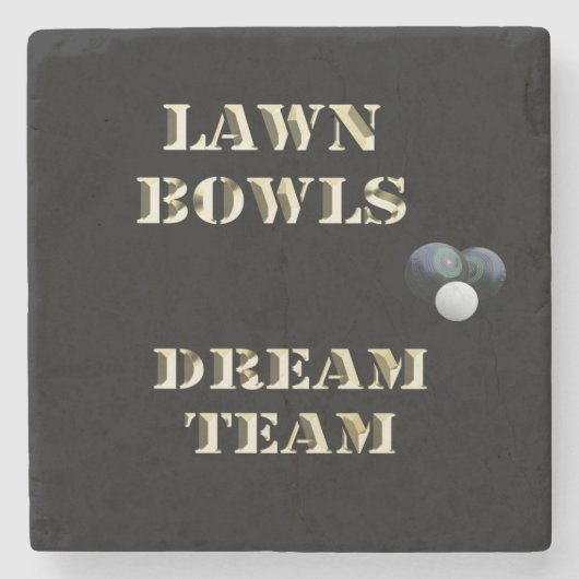 Lawn Bowls Dream Team, Steinuntersetzer (Vorderseite)
