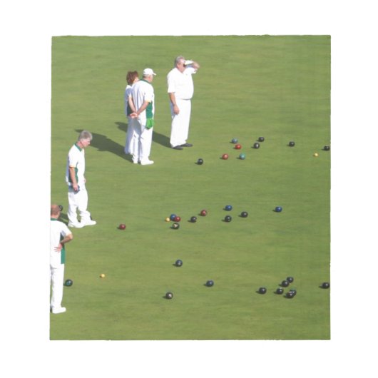 Lawn Bowls England Notizblock (Vorderseite)