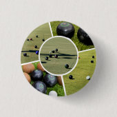 Lawn Bowls Five Picture Collage, Abzeichen Button (Vorderseite)