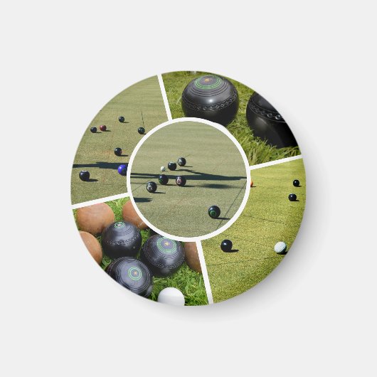 Lawn Bowls Five Picture Collage, Magnet (Vorne)