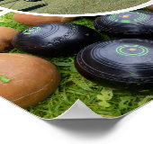 Lawn Bowls Five Picture Collage, Poster (Ecke)