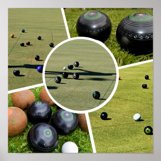 Lawn Bowls Five Picture Collage, Poster (Vorne)