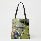 Lawn Bowls Five Picture Collage, Tote Bag Tasche (Vorderseite)