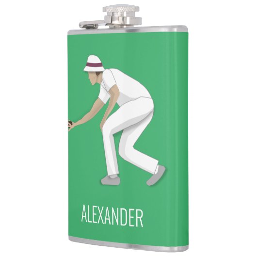 Lawn Bowls Flachmann (Links)