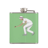 Lawn Bowls Flachmann (Rückseite)