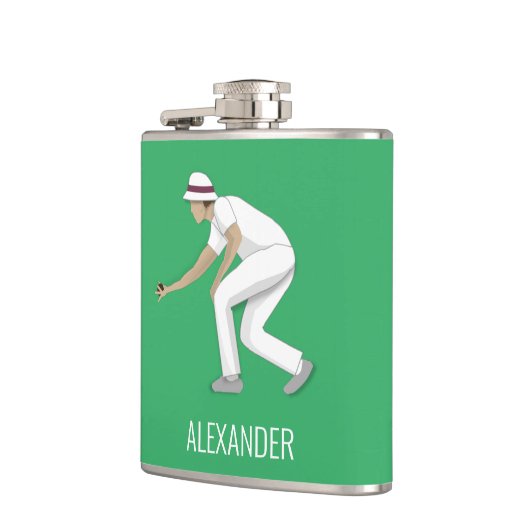 Lawn Bowls Flachmann (Links)