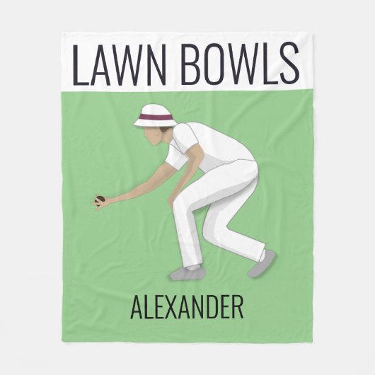Lawn Bowls Fleecedecke (Vorderseite)