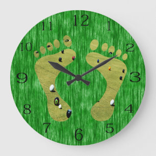 Lawn Bowls Footprints, Große Wanduhr