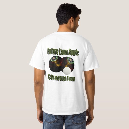 Lawn Bowls Future Champ, Mens Value Tshirt (Schwarz voll)