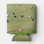 Lawn Bowls Game Action, Can Cooler Dosenkühler (Rückseite)