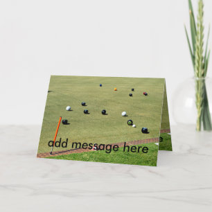 Lawn Bowls Game, Add Your Message Karte