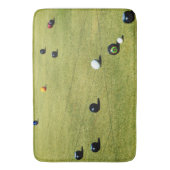 Lawn Bowls Game, Big Memory Foam Bath Mat Badematte (Vorderseite Vertikal)