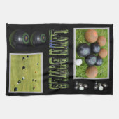 Lawn Bowls Game On Geschirrtuch (Horizontal)