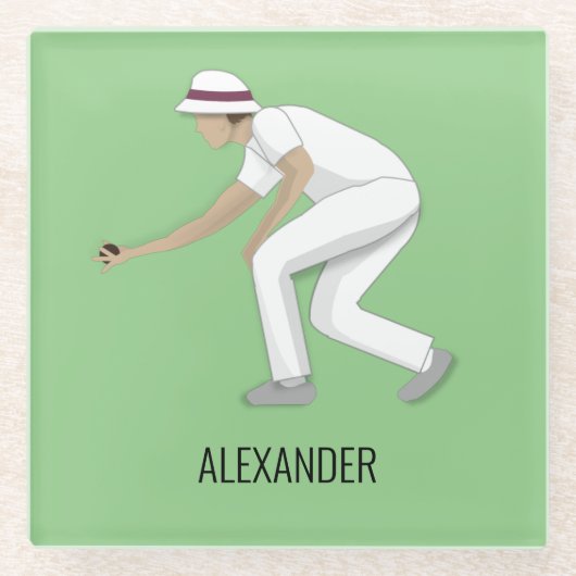Lawn Bowls Glasuntersetzer (Vorderseite)