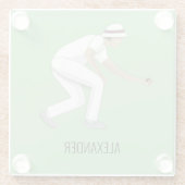 Lawn Bowls Glasuntersetzer (Rückseite)