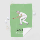 Lawn Bowls Golfhandtuch (Insitu)