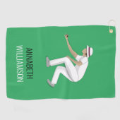 Lawn Bowls Golfhandtuch (Horizontal)