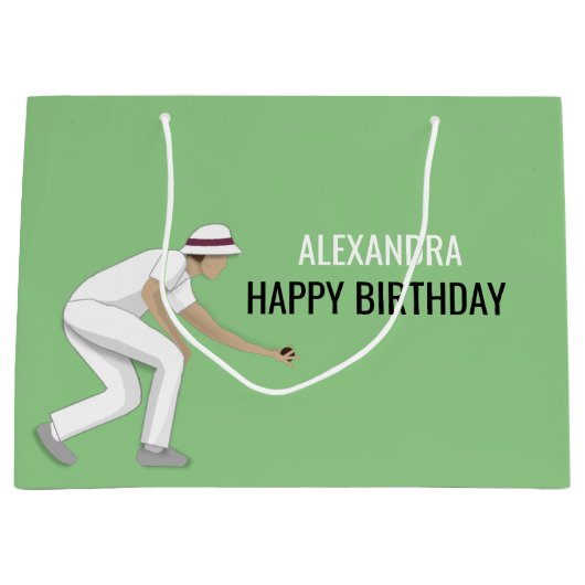 Lawn Bowls Große Geschenktüte (Vorderseite)