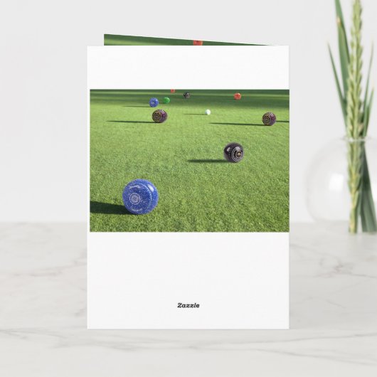 Lawn Bowls Happy Birthday, Karte (Rückseite)