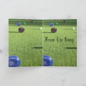 Lawn Bowls Happy Birthday, Karte (Innenseite)