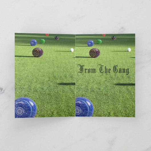 Lawn Bowls Happy Birthday, Karte (Innenseite)