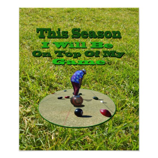 Lawn Bowls in dieser Saison werde ich auf meinem S Fotodruck (Vorne)