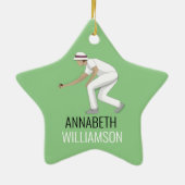 Lawn Bowls Keramik Ornament (Hinten)