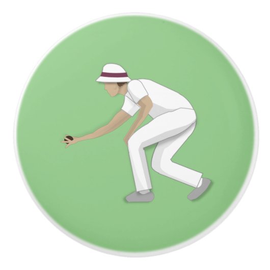 Lawn Bowls Keramikknauf (Vorderseite)
