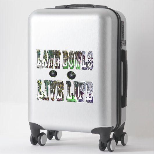 Lawn Bowls Life Logo, Aufkleber (Koffer)