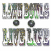 Lawn Bowls Life Logo, Aufkleber (Vorderseite)
