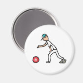 Lawn Bowls Magnet (Vorderseite/Rückseite)