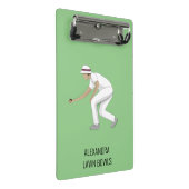 Lawn Bowls Mini Klemmbrett (Schrägansicht)