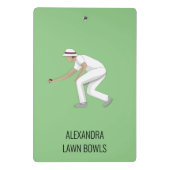 Lawn Bowls Mini Klemmbrett (Rückseite)
