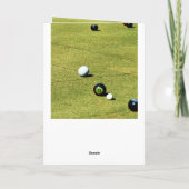 Lawn Bowls Mum Birthday Card, Karte (Rückseite)
