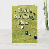 Lawn Bowls Mum Birthday Card, Karte (Vorderseite)