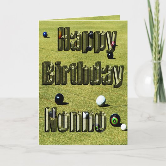 Lawn Bowls Nonna Birthday Card Karte (Vorderseite)