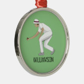 Lawn Bowls Ornament Aus Metall (Rechts)