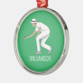 Lawn Bowls Ornament Aus Metall (Links)