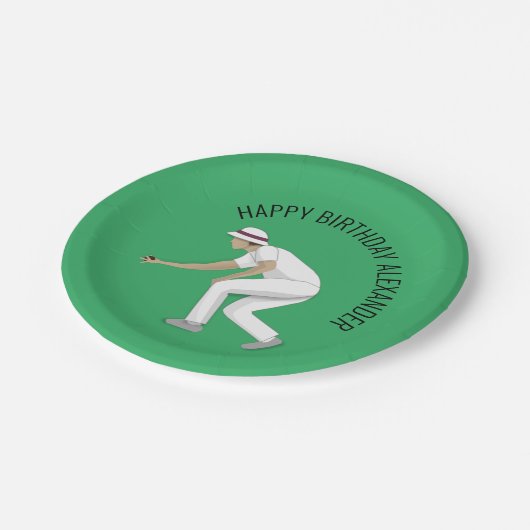 Lawn Bowls Pappteller (Schrägansicht)