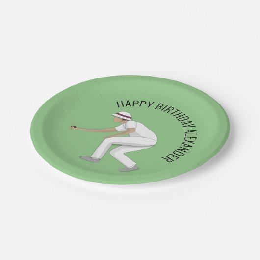 Lawn Bowls Pappteller (Schrägansicht)