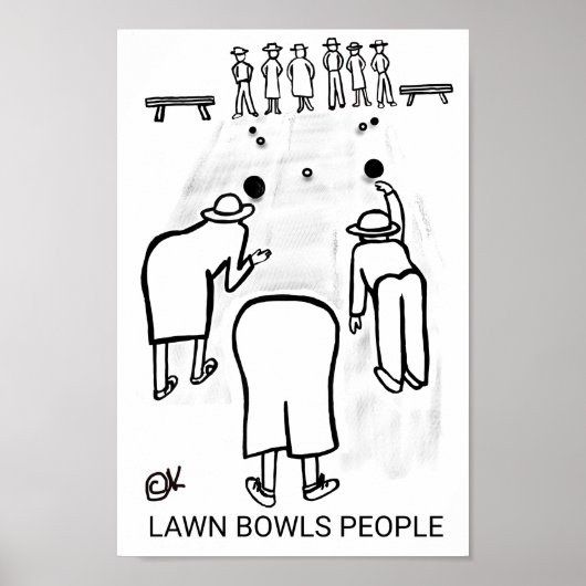 Lawn Bowls People Poster (Vorne)