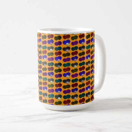 Lawn Bowls Pop Art Pattern, Kaffeetasse (VorderseiteRechts)