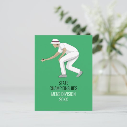 Lawn Bowls Postkarte (Stehend Vorderseite)
