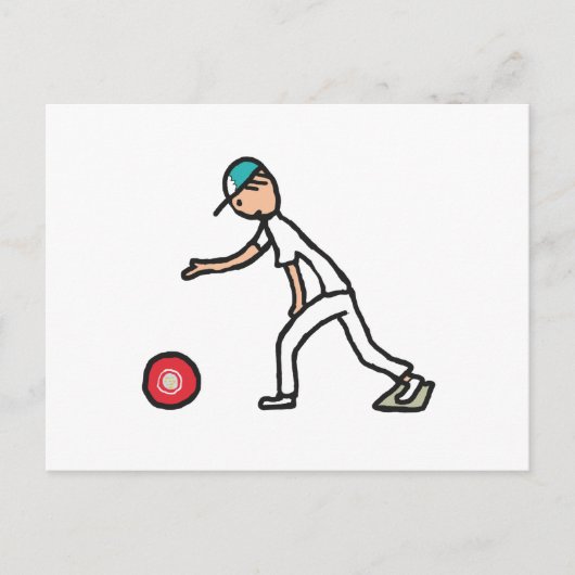 Lawn Bowls Postkarte (Vorderseite)