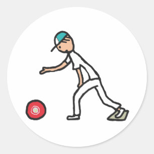 Lawn Bowls Runder Aufkleber