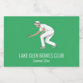 Lawn Bowls Schaumweinetikett (Einzelnes Label)