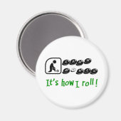 Lawn Bowls - So rolle ich Magnet (Vorderseite/Rückseite)